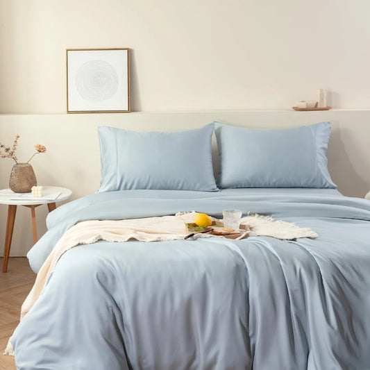 Bamboo Quilt Cover - Pale Blue