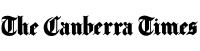 The logo for "The Canberra Times" newspaper, displayed in a blackletter font on a light background.